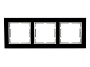 Рамка 3-ая горизонтальная черное стекло ELITRA, Mutlusan 2170 814 1392