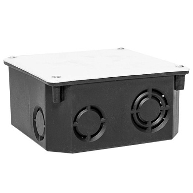 Коробка распределительная КМТ-010-006 с крышкой для твердых стен (107х107х50) с саморезами IP20 EKF PROxima plc-kmt-010-006