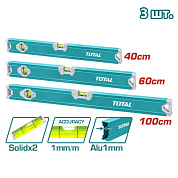 Набор уровней 40/60/100 см TOTAL THT10403 (3 шт)