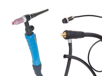 Горелка сварочная TIG, 4м, 150А, разъем 10-25, вентиль Solaris WGT-17V425