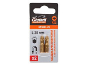 Насадка крестообразная PZ2 25 мм с титановым напылением 2 шт. Gepard GP3801-25