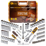 Набор инструментов 108 пр. 1/4"&1/2" 6-гр. FORSTIME FT-41082-5