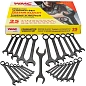 Набор ключей комбинированных 25 пр, 6-27, 30, 32, рожковый ключ 36х41 мм WMC TOOLS WMC-5261P36-41 Black