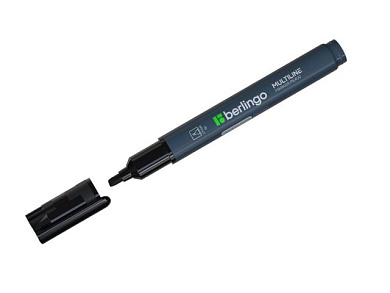 Маркер промышл. перманентный черный MULTILINE PE400, 0,5-4 мм Berlingo BMc_04601