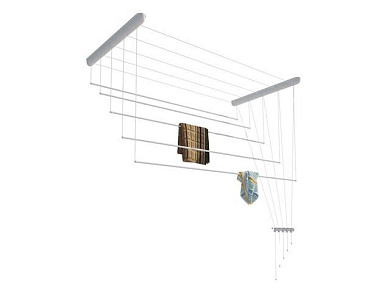 Сушилка для белья потолочная стальная 1,8 м, 5 стержней, белая, 5 стержней Лиана СП-006