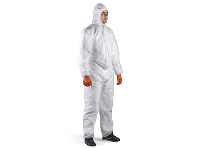 Защитный комбинезон JPC-100 р-р L, 40 г/м с капюшоном JETA SAFETY JPC-100-L
