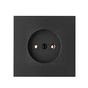 Розетка 1-ая (скрытая б/з) графит Carre Bylectrica РС16-1601 графит