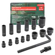 Набор головок ударных 10-336 мм 16 пр. 1/2" 6-гр. RockForce RF-4169MPB