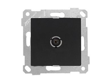 Розетка телевиз. 1-ая, скрытая, без рамки, с/з, 11dB, переходная, черная, RITA, Mutlusan 22001700184