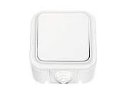 Выключатель 1 клав. проходной (открытый, 10А, брызг. защ.) белый, Пралеска Аква, (IP54 пылебрызгозащищенные) Bylectrica А610-868