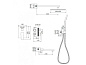Душевая система встраиваемая со смесителем с изливом и тропическим душем, латунь, хром Ledeme L2478-2