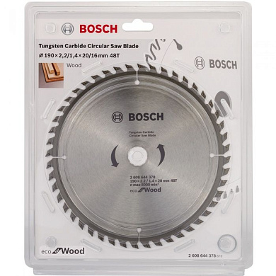 Пильный диск ECO for Wood 190х20 мм Z48 BOSCH 2608644378