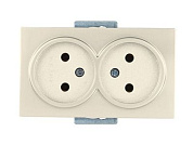 Розетка 2-ая, скрытая, б/з, без рамки, кремовая, DARIA, 10 A, 250 V, IP 20, Mutlusan 21002030202