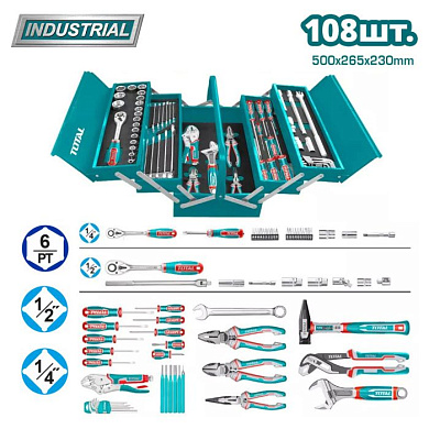 Набор инструментов 108 пр TOTAL THTCS121081