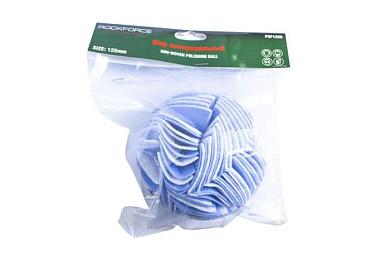 Насадка полировальная из нетканого материала ''сфера'' на дрель 125мм, в блистере