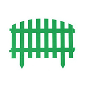 Забор декоративный "RENESSANS" №2, длина общ. 3,10 м, выс. 0,33 м, зеленый, компл. 7 шт. Гарденпласт 50111