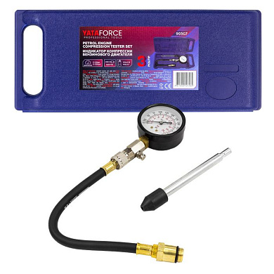 Индикатор компрессии бензинового двигателя Profi 3 пр. 0-21Bar, М14, М19 YATAFORCE YF-903G7
