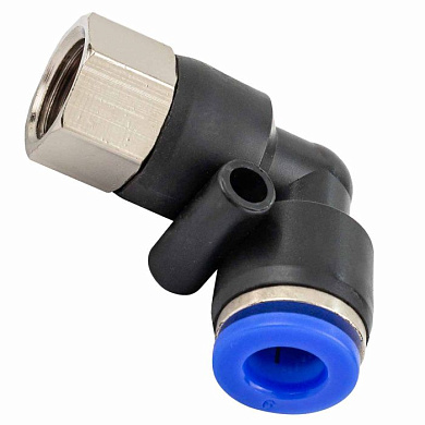 Фитинг угловой для пластиковых трубок 6 мм-внутр. резьба 1/8'' Forsage F-SPL06-01