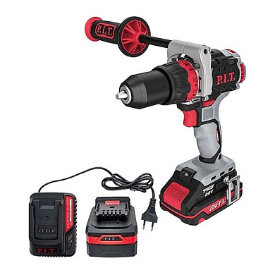 Дрель ударная бесщеточная акккумуляторная,X-DRIVER, 20 В, 110 Hm, патрон 13 мм,2 АКБ 4Ач, ЗУ, кейс PIT PSB20H-13C/2