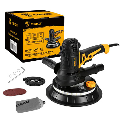 Шлифмашина для стен DKWS1000 LED DEKO 085-1060