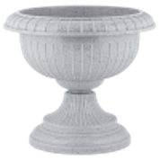 Вазон на ножке большой D 395 мм, светлый камень Пластик Репаблик IG145110025