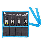 Набор съемников стопорных колец сжим/разжим, прямой/угловой 4 пр 150 мм Partner PA-68-150A