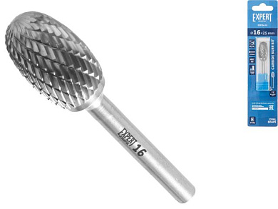Борфреза твердосплавная тип E 16x25мм EXPERT STARTUL (овальная, по металлу)