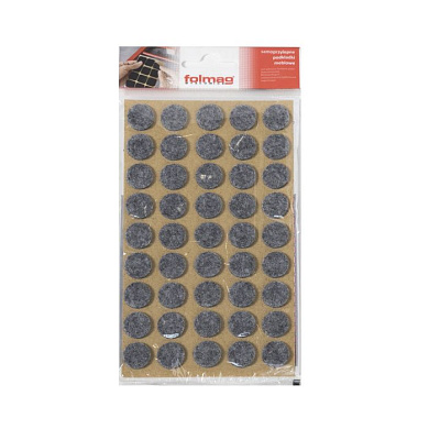 Подкладка самоприлипающая фетровая d15мм (1лист-45шт) серая FOLMAG 71889