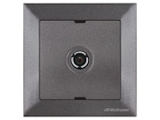 Розетка телевиз. 1-ая, скрытая, с/з, 11dB, переходная, дымчатая, DARIA, Mutlusan 21201700195