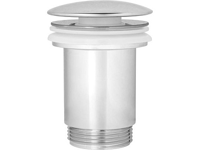 Выпуск для умывальника click/clack, малая крышка с переливом, хром, 1 1/4", AV Engineering AVE0096