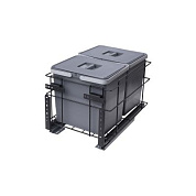 Мусорные контейнеры выдвижные 400 (2*15LT), графит AKS 87473