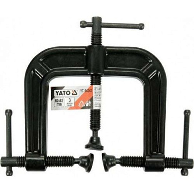 Струбцина тип ''С'' трехвинтовая 62 мм Yato YT-64242