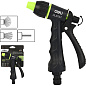 Пистолет-распылитель Deli GS EDL8757, 3 функции, быстросъем, фиксатор курка, черный, зеленый