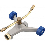 Распылитель для полива вращающийся двухрожковый латунный на колесиках Zn H-D HD-G2403