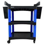 Тележка инструментальная 3-х полочная с двумя навесными лотками, г/п 150кг Forsage F-1141345