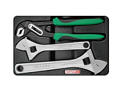 Набор плоскогубцы перест., ключ разводн. 3 пр. в ложементе Toptul GZA-0304