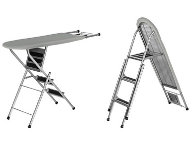 Доска гладильная - стремянка, Ruby 2, 1250х340 мм, с подставкой под утюг, PERFECTO LINEA 42-142304