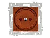 Розетка 1-ая, скрытая, без рамки, б/з, шторки, вишня, RITA, 10 A, 250 V, IP 20, Mutlusan 2200 606 0256