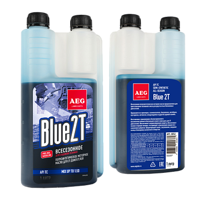 Масло для 2-х тактных двигателей Semi Synthetic 2T Motor Oil API TC Масло 2Т п/с Дозатор (1л) AEG Powertools 30743
