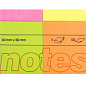 Бумага для записей на клейкой основе "Kores", 40x50 мм, 200 листов, ассорти неон