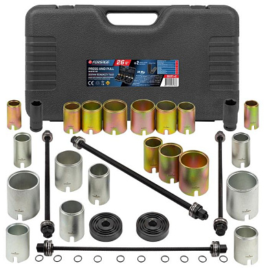 Набор инструментов для замены сайлентблоков, втулок и подшипников 26+2 пр. Forsage F-933T1+2