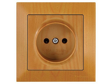 Розетка 1-ая, скрытая, б/з, дуб, DARIA, 10 A, 250 V, IP 20, Mutlusan 21206010258