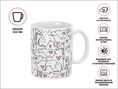 Кружка керамическая, 350 мл., LOVELY ANIMALS-1, PERFECTO LINEA 30-063611