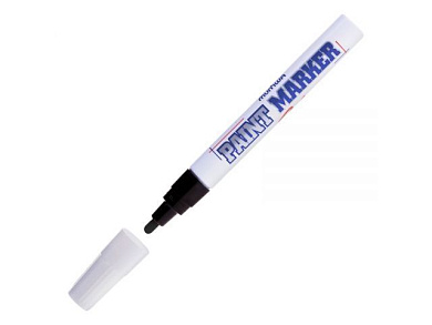 Маркер промышл. перманентный на основе жидк. краски черный, толщ. линии 4.0 мм черный MUNHWA PM-01