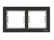 Рамка 2-ая горизонтальная алюминий дымчатый ELITRA, Mutlusan 2170 853 1292
