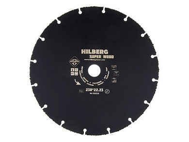 Круг карбид вольфрама отрезной 230х22 мм для дерева Super Wood HILBERG 530230