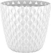Горшок для цветов InGreen Wave с дренажной сеткой и съемным поддоном 10л, D270мм, белосн Пластик Репаблик IG650410048
