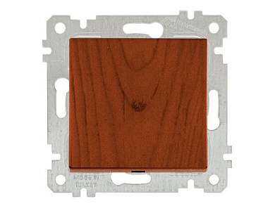 Выключатель 1-клав., скрытый, без рамки, пруж. зажим, вишня, RITA, 10 A, 250 V, IP 20, Mutlusan 22004010156