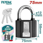 Замок навесной 75мм TOTAL TLK31751