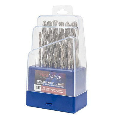 Набор сверл по металлу 19 пр, 1-10 мм YATAFORCE YF-41604